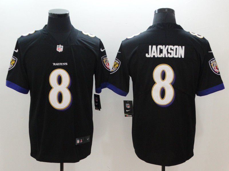 Men Baltimore Ravens #8 Jackson Black Nike Vapor Untouchable Limited NFL Jerseys